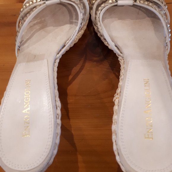 Cream/Ivory high heel mules - Sz.7 - Enzo Angiolini - Picture 3 of 6